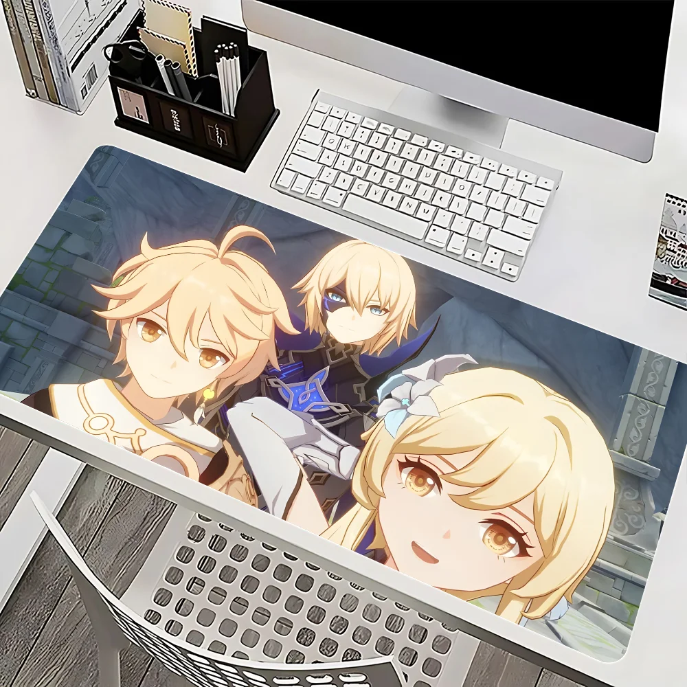 L-Lumine And A-Aether Mousepad Mause Pad Mouses Rug Office Accessories Desk Mat Mousepad Keyboard Gaming Pc Mats Large Carpet