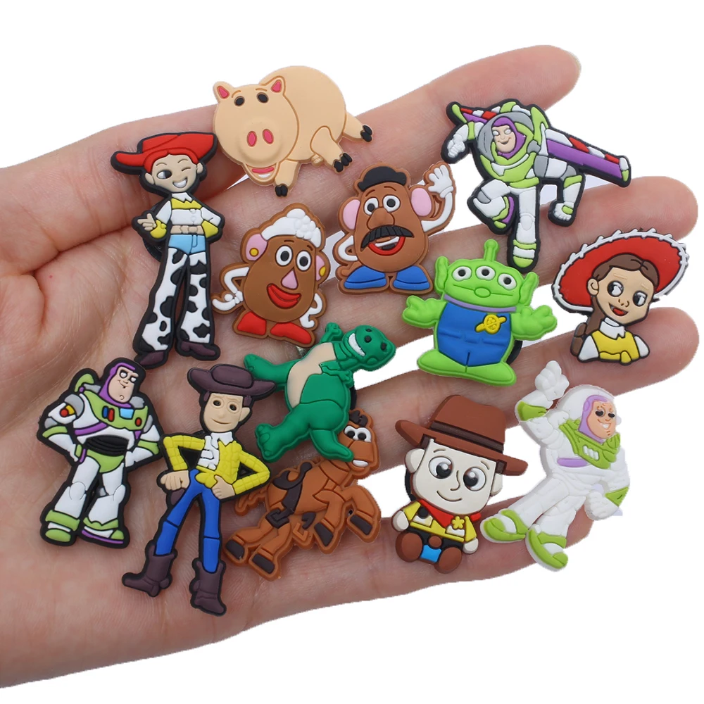 15-46 Stück Toy Story Schuh-Charms, Cartoon-Schuhdekoration, Zubehör, Schnallen für Clogs, Sandalen, Armbänder, Taschen – Detail 9