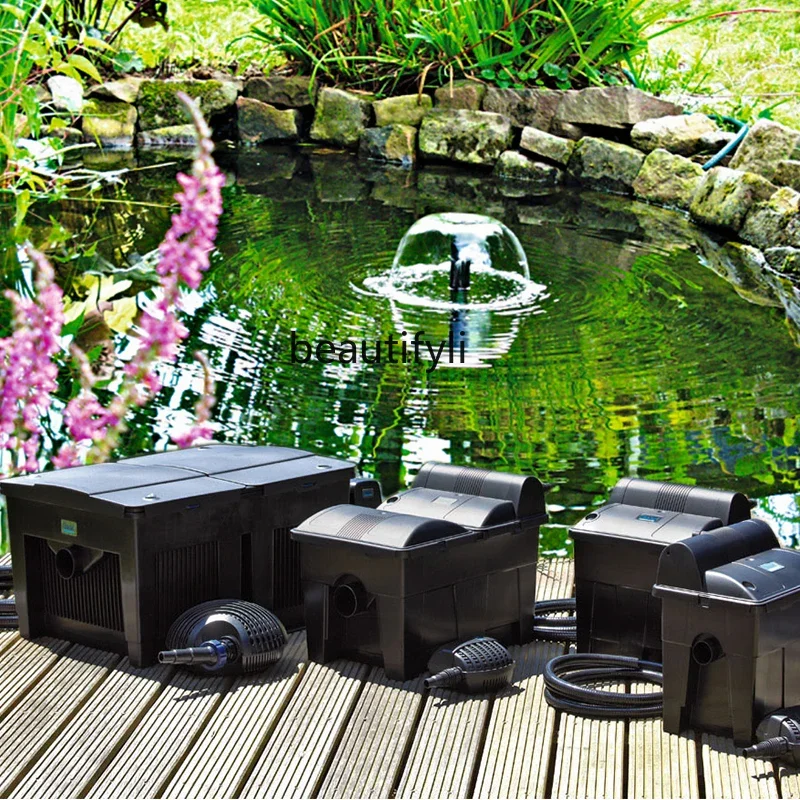 Outdoor household pool fish pond filter small ecological circulation filtration system equipment