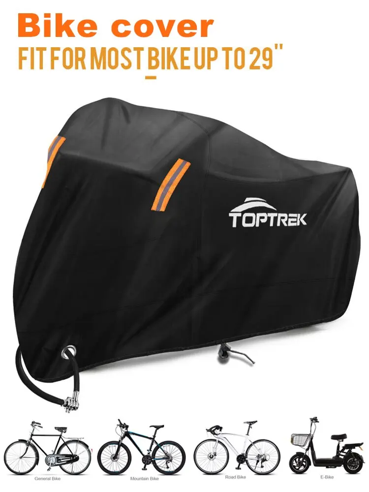 AliExpress Toptrek Bike Cover 210T High Quality Bicycle Protector Multipurpose Rain Snow Dust Waterproof All Weather Protective Covers