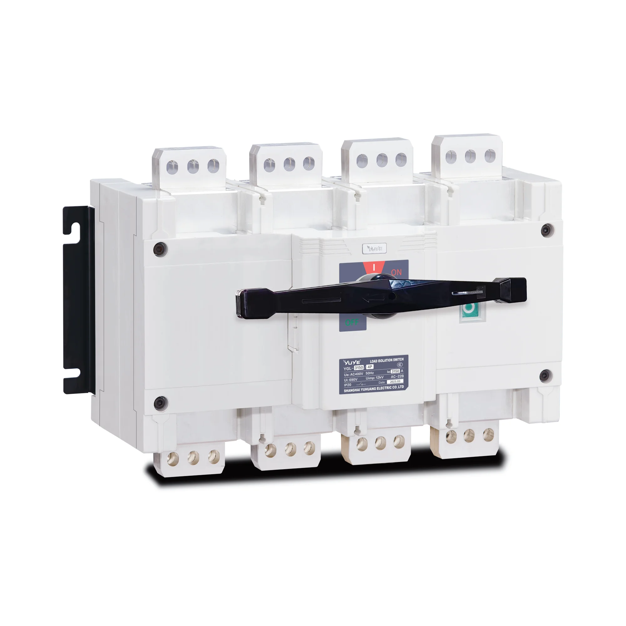 

123 YUYE Shanghai YuHuang Electric YGL 2500A Load-Isolation Switch Manual Transfer Switch to Connect or Break Circuits MTS