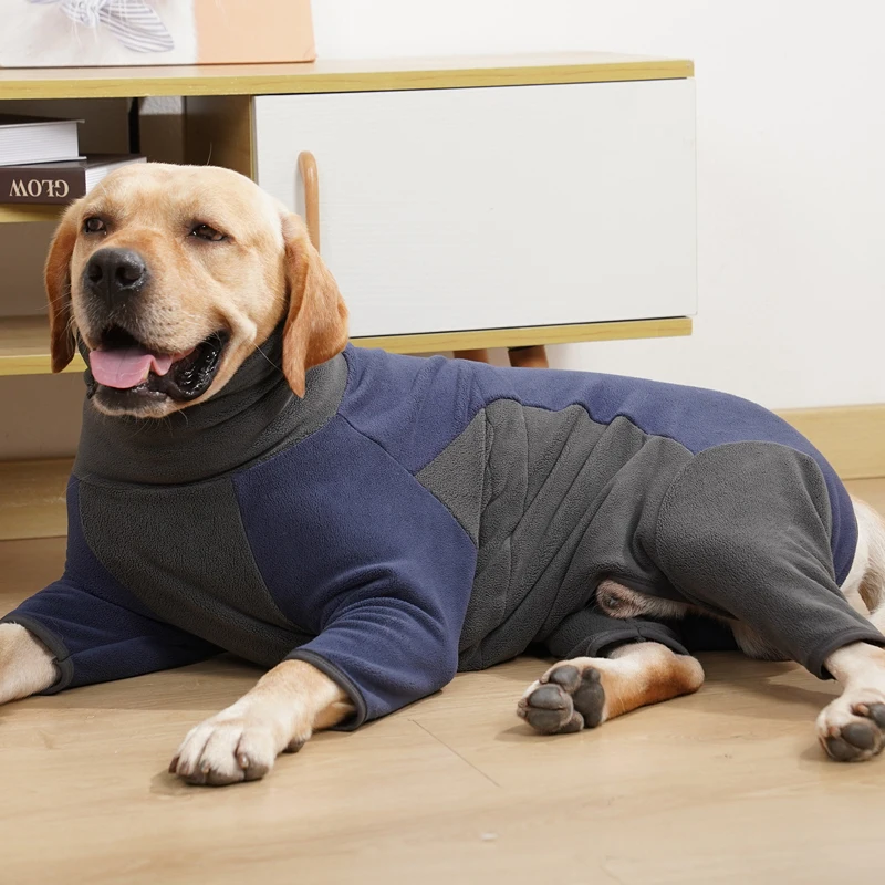 Benepaw Warm Fleece Dog Jacket Turtleneck Adjustable Buckle Cold Weather Pet Coat Elastic Puppy Clothes For Medium Large Dogs