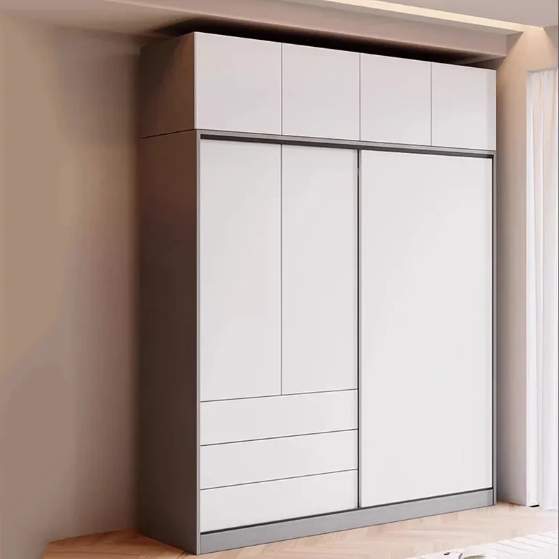 Factory Direct White Bedroom Wardrobes Crafts Drawer Handles Sliding Doors Wardrobes Display Cabinet Muebles Para Dormitorio Hou