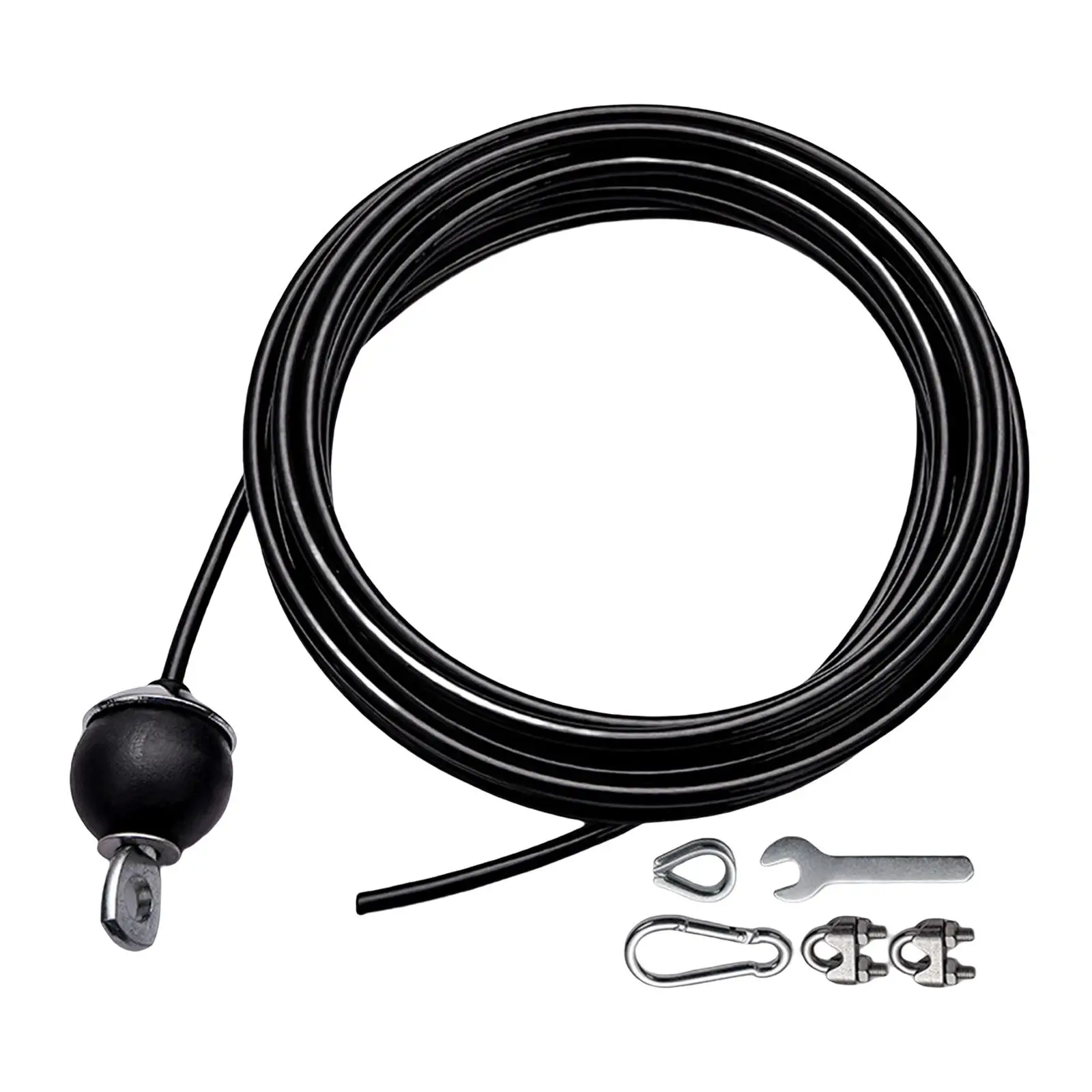 Steel Wire Rope Cable Pulley Machine with Stopper Balls, 7x19 Wire Cord Dia 5M