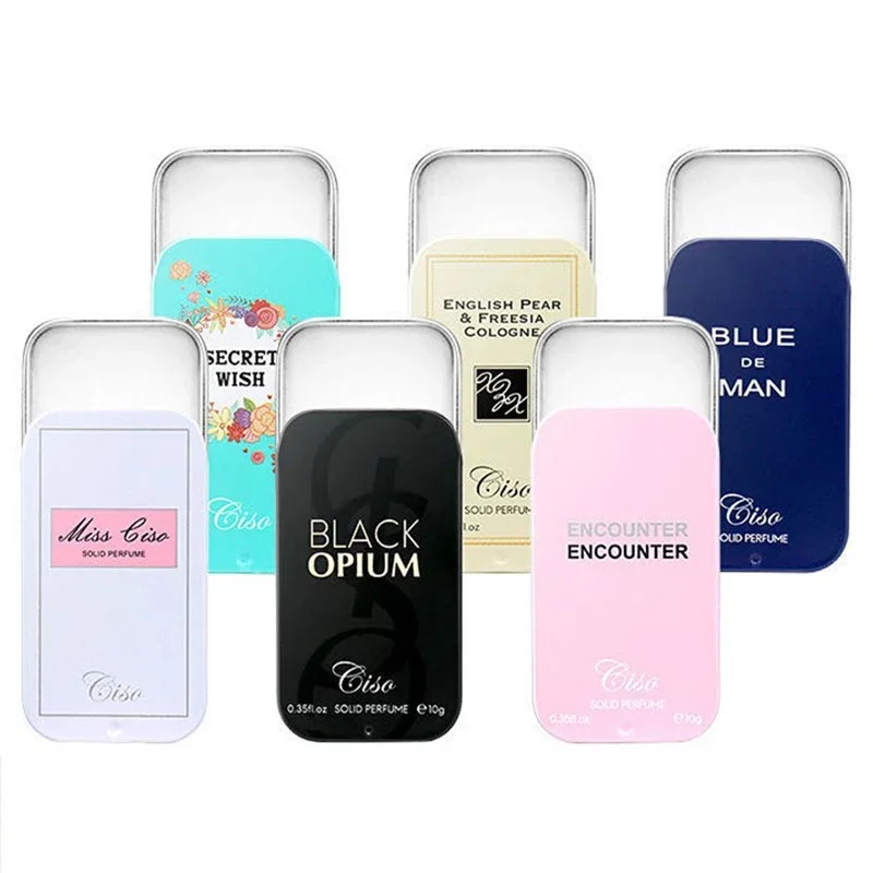 Women Men Solid Balm Portable Case Solid Pheromone Fragrances Mild Long Lasting Aroma Deodorant Fragrance Body Perfume