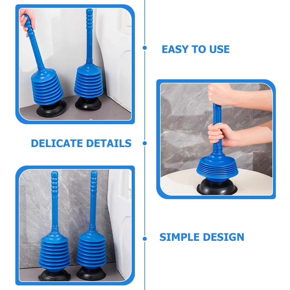 

Heavy Duty Toilet Plunger Sucker Unclogging Tool Bathroom Cleaning Supplies Drain Pipe Unclogger Powerful Suction Cup Fits All