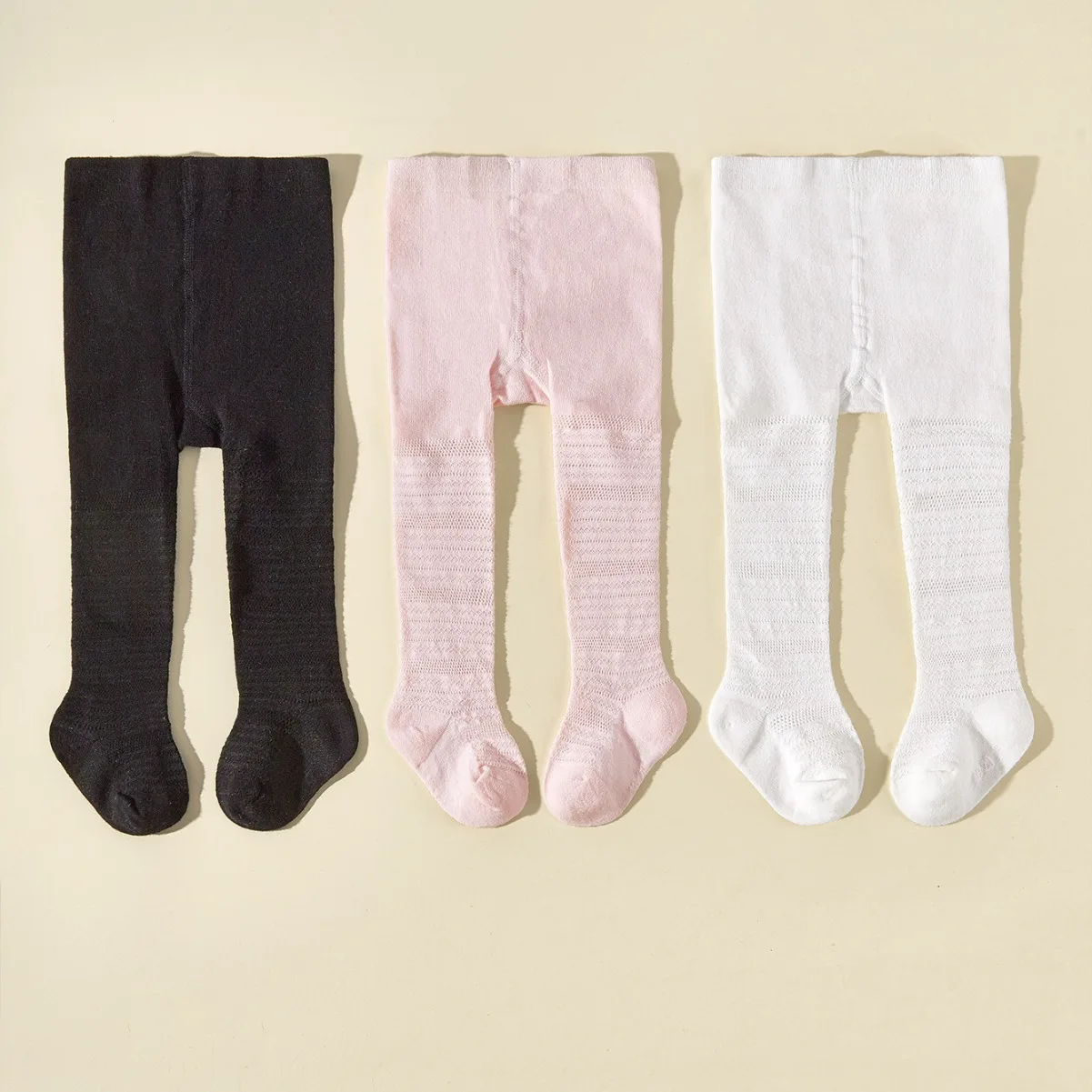 3PCS/Set Kids Children Girl Pantyhose Sock Spring Clothes Elastic Waist Solid Color Stockings Slim Socks Tights Baby Items