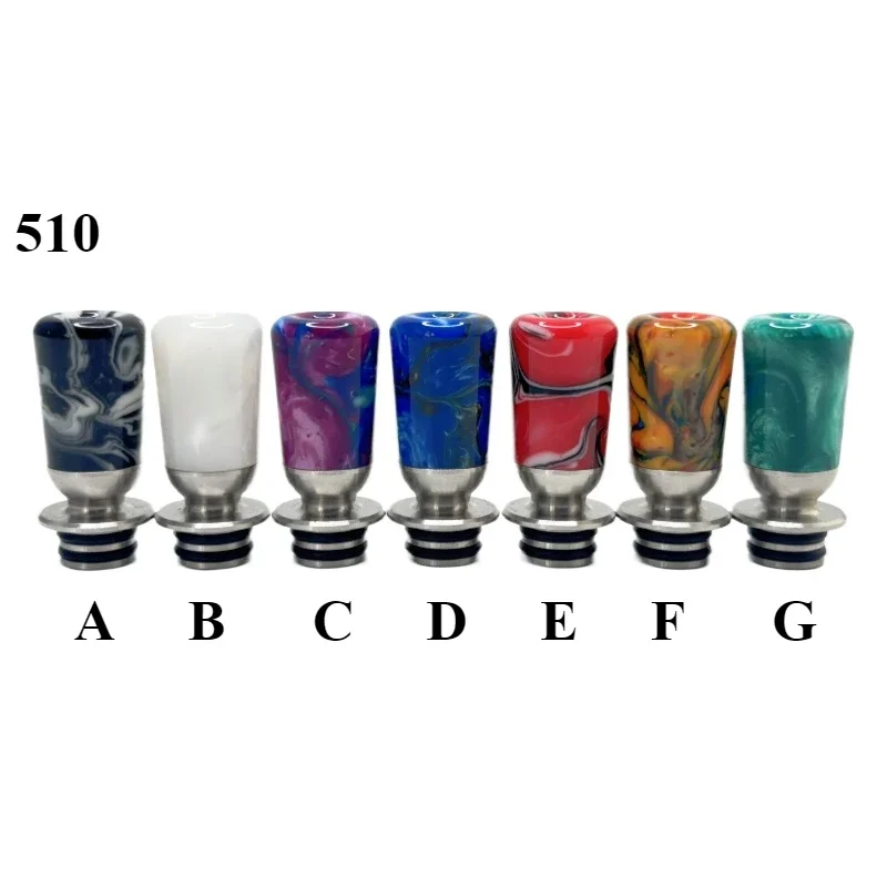 1 قطعة 510 من الفولاذ المقاوم للصدأ مع وصلة من القش على شكل قبعة من الراتنج