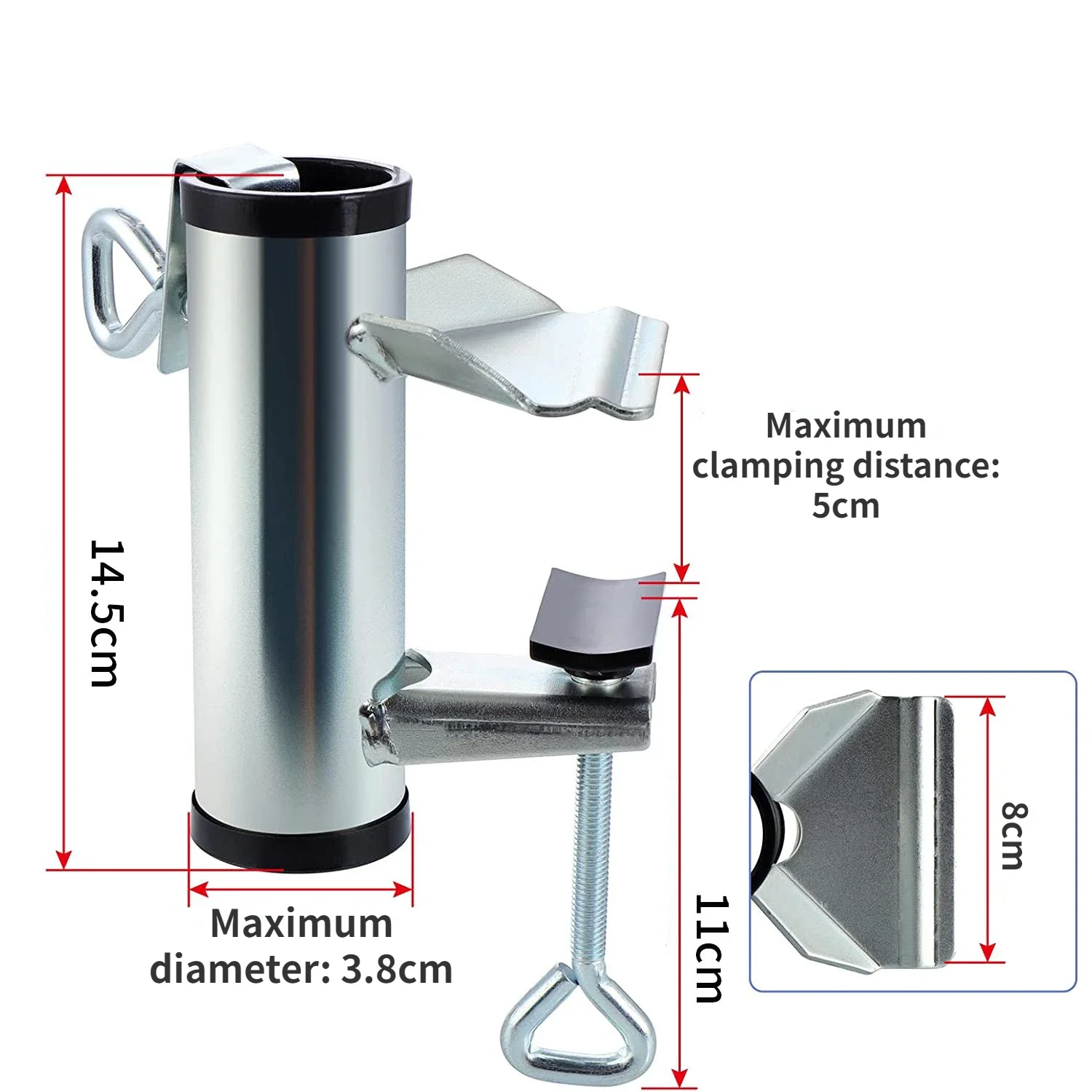 Outdoor umbrella stand clips Pole fixing bracket suitable for railings  benches countertops   Balcony fishing accessories