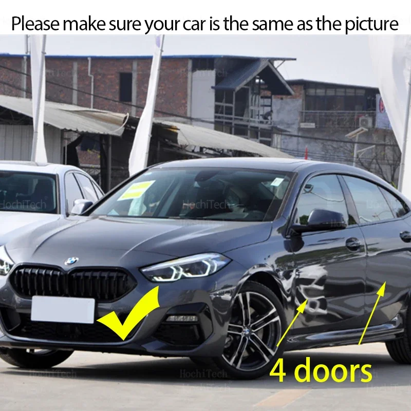 For BMW 2 series Gran Coupe 4 doors F44 2021 2022 2023 Car M Color/Gloss Black Car Glossy Black Front Kidney Grill Grille 2 Slat