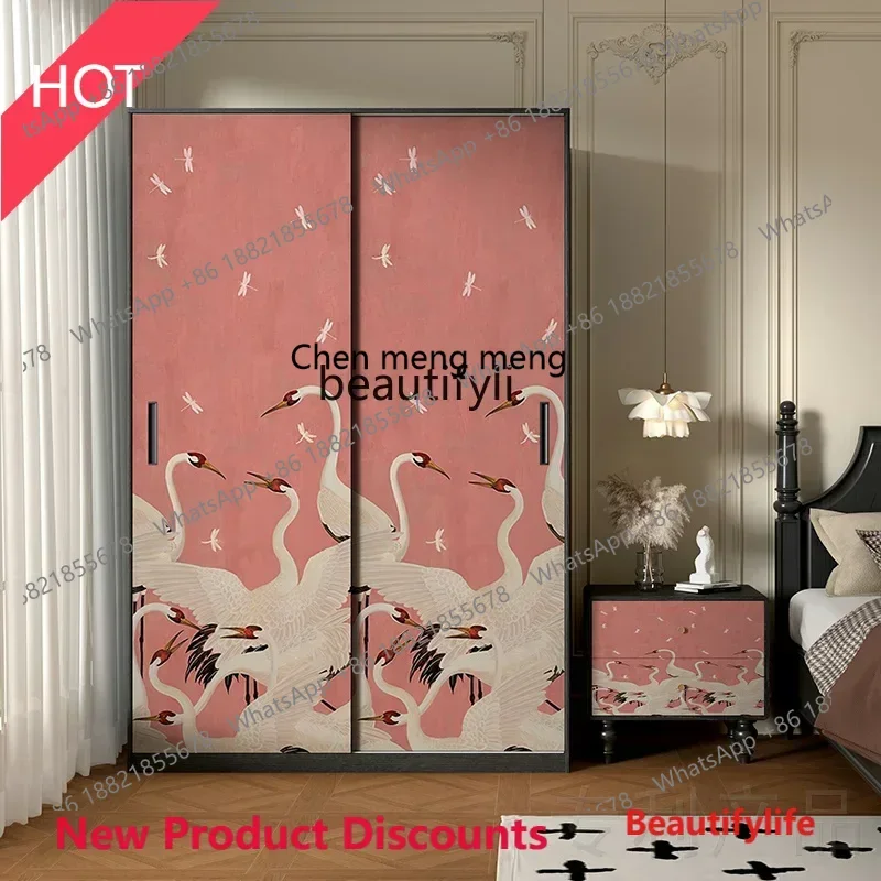 

z11French cream style solid wood wardrobe, bedroom storage against the wall, hanging wardrobe, home storage cabinet