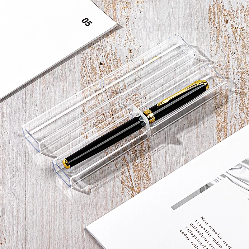 Étui Transparent en Plastique pour Stylo à Bille, Boîte d'Emballage, Cadeau, 1 Pièce