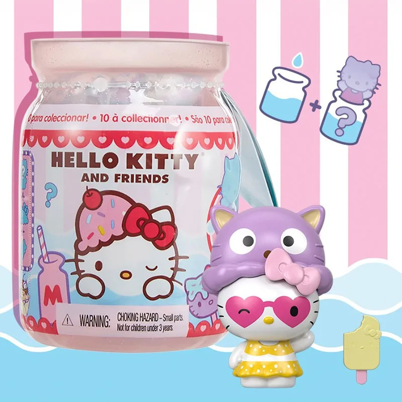 

Sanrio Hello Kitty Double Dippers Surprise Box Dolls Blind Box Figurine Change Color In Water Collection Kids Toys Birthday Gift