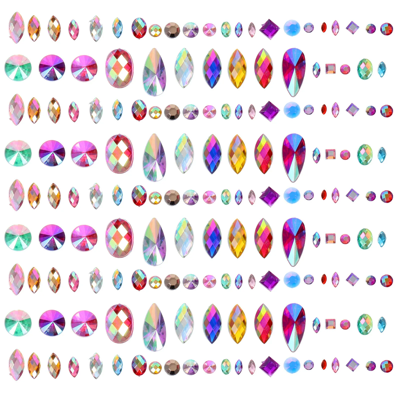 อะคริลิกตกแต่งเล็บแบบแบน 300 ชิ้น สำหรับงาน DIY ตกแต่งเล็บ งานฝีมือ ตกแต่งเคสมือถือ