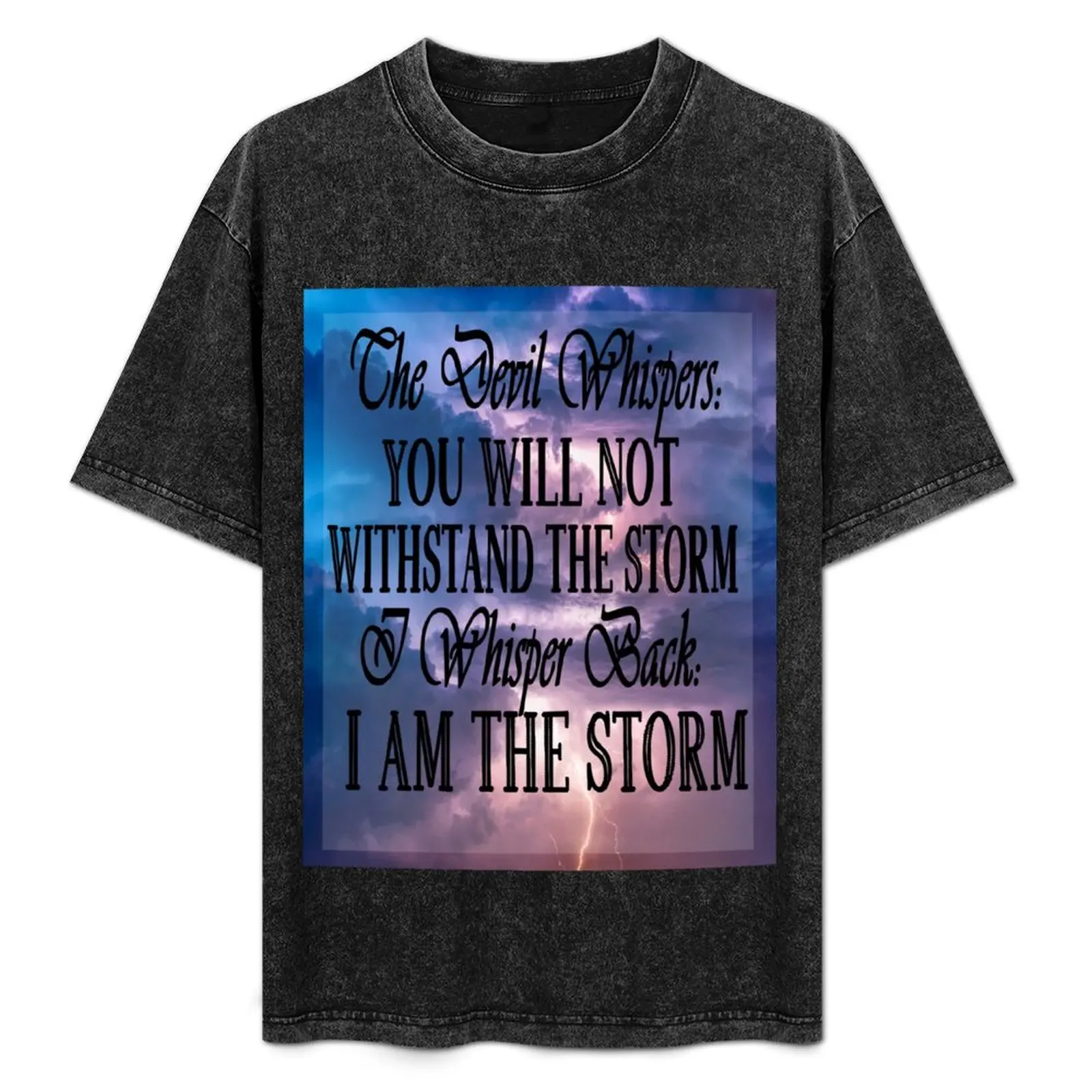 

Motivational I Am The Storm Thunderstorm Photo T-Shirt Quick Dry Travel T-Shirt