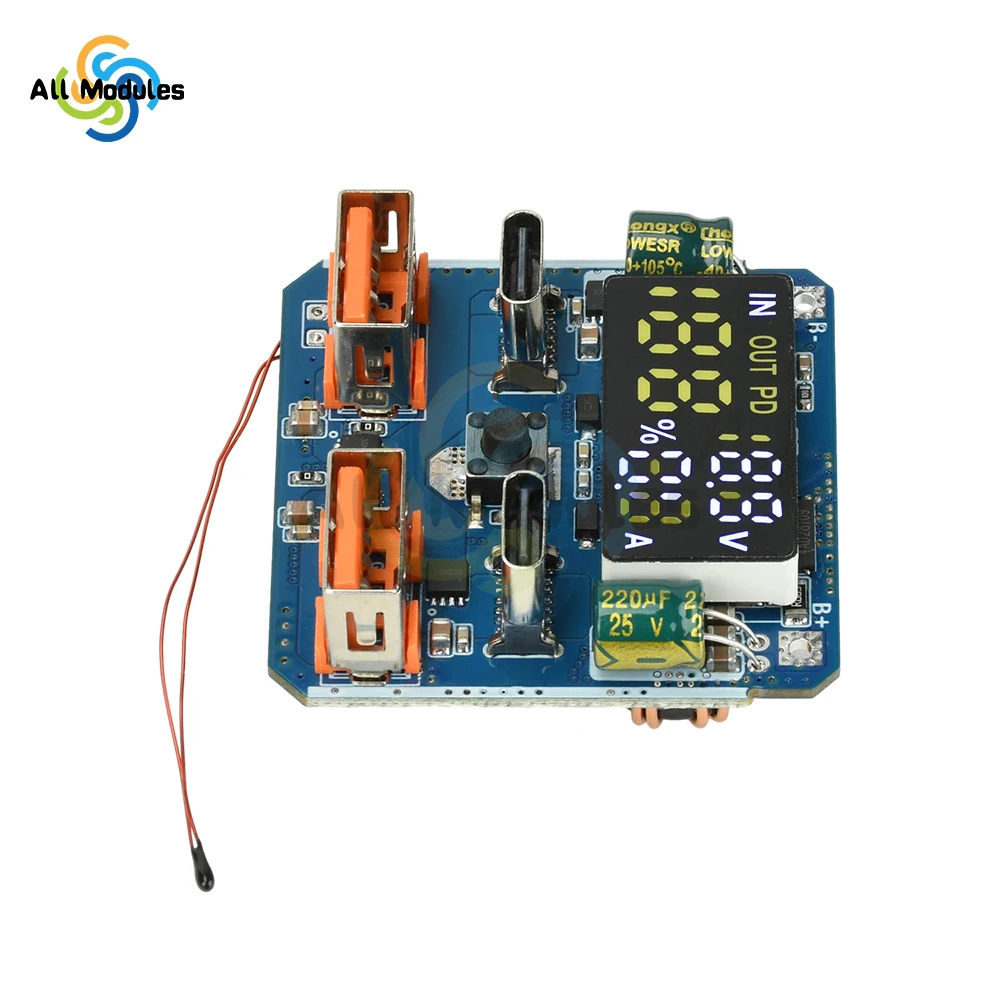 4S PD 100W 双方向昇降圧モジュール - 20V 5A 高出力リチウム電池充電器/放電器（急速充電機能付き）