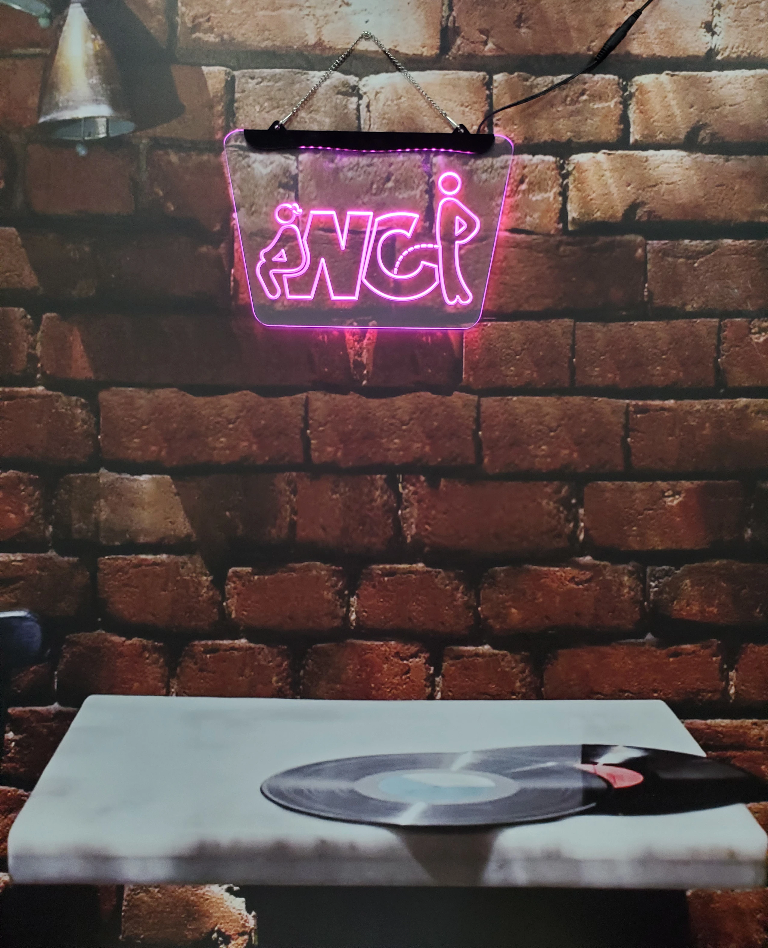 حمامات WC للرجال والنساء، أضواء نيون LED، ألواح أكريليك، ديكور منزلي، فن الحائط الداخلي، أزرق 30*40 لمحلات الغرف