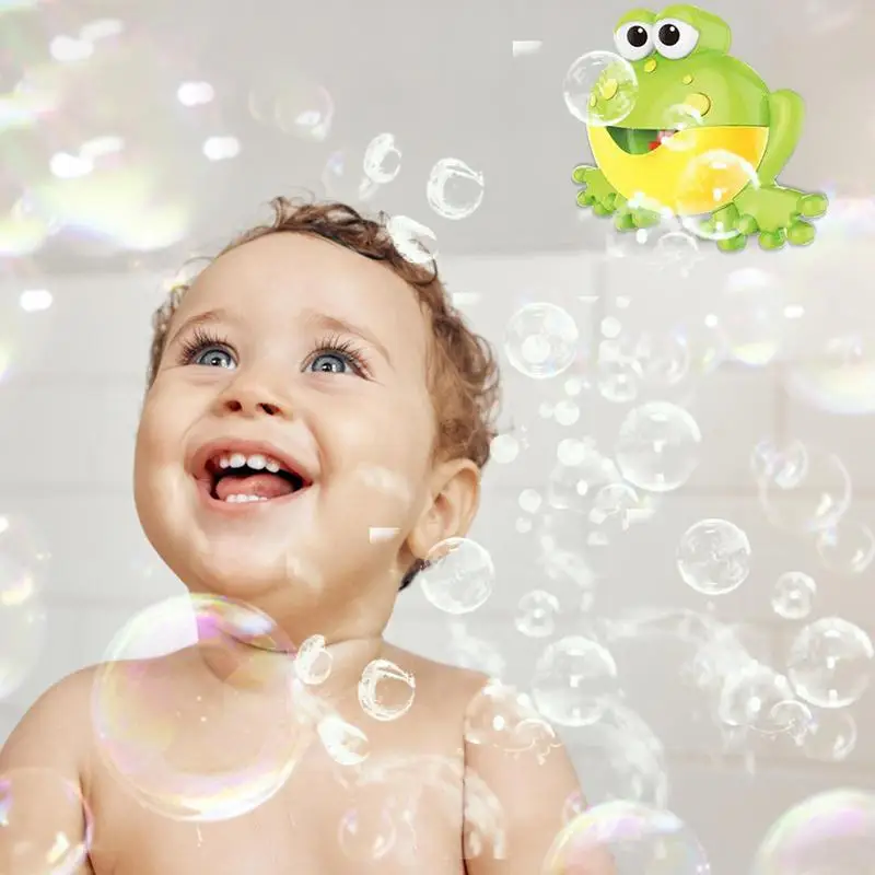 Baby Bath Toys Frog Bubble Machine With Music Kids Bath Toy Bathtub Shower Toy Automatic Bubble Maker For Bathroom