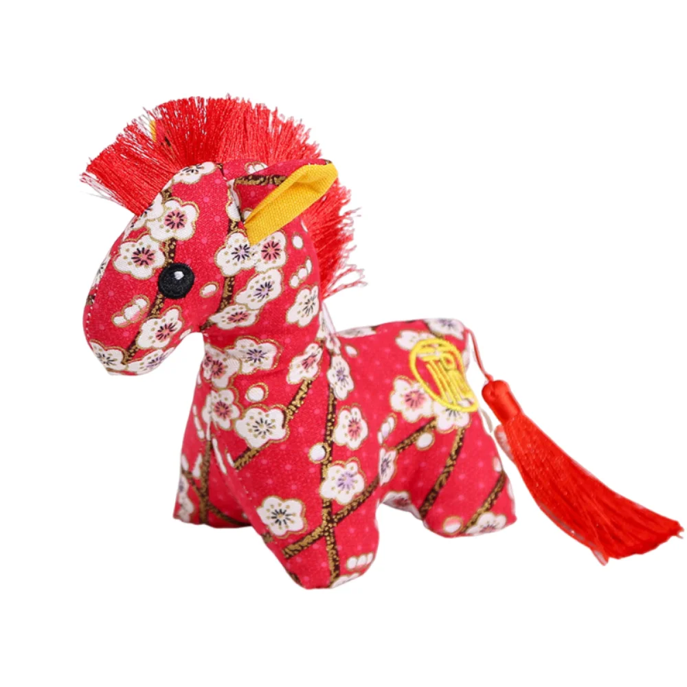 Kulturelles und kreatives Jahr des Pferdes, Beutel, Glückssymbol, niedliches chinesisches Sternzeichen-Pferdestickdesign