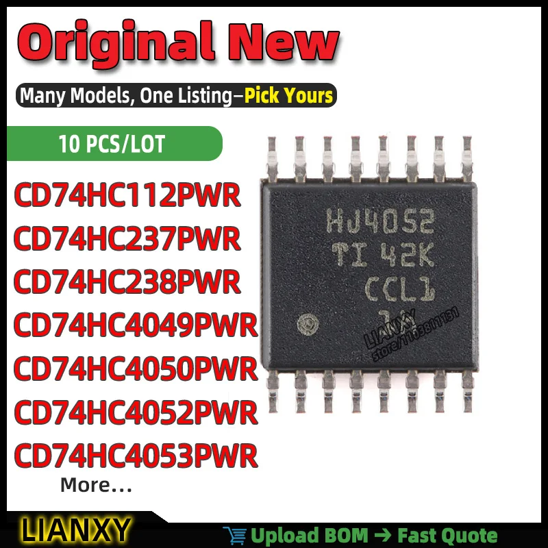 CD74HC4053PWR CD74HC238PWR CD74HC4050PWR CD74HC4052PWR CD74HC4049PWR CD74HC237PWR CD74HC112PWR TSSOP-16 INVERTER New Original