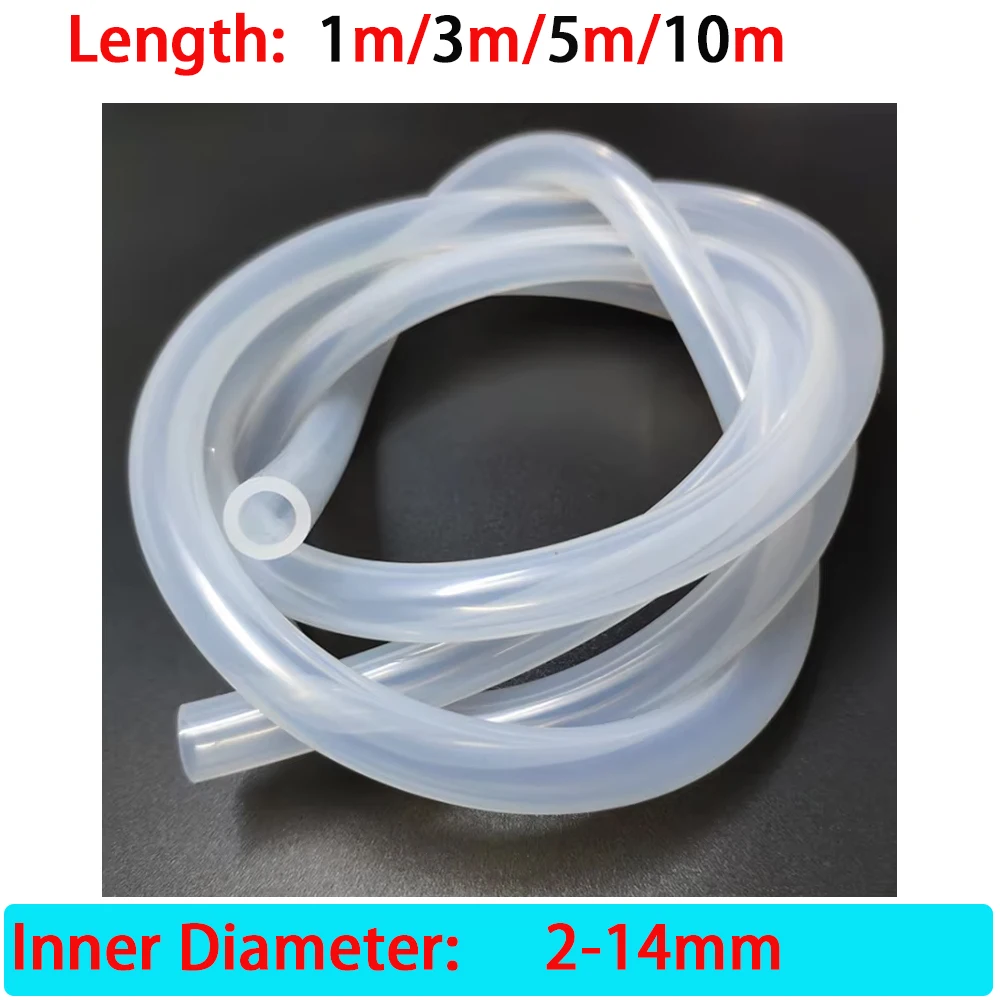 

1/3/5/10 Meters Transparent Food Grade Silicone tube 2 4 6 8-14 Flexible Garden Rubber Hose Aquarium Soft Tubing Silicone Pipe