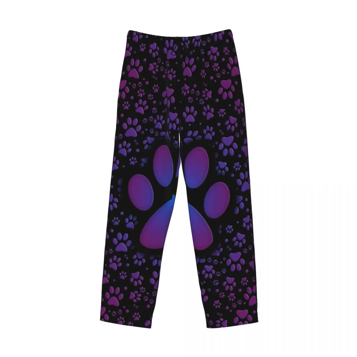 Custom Kat Hond Dier Hart Paw Prints Pyjama Broek Voor Mannen Lounge Slaap Stretch Nachtkleding Broekjes Met Zakken