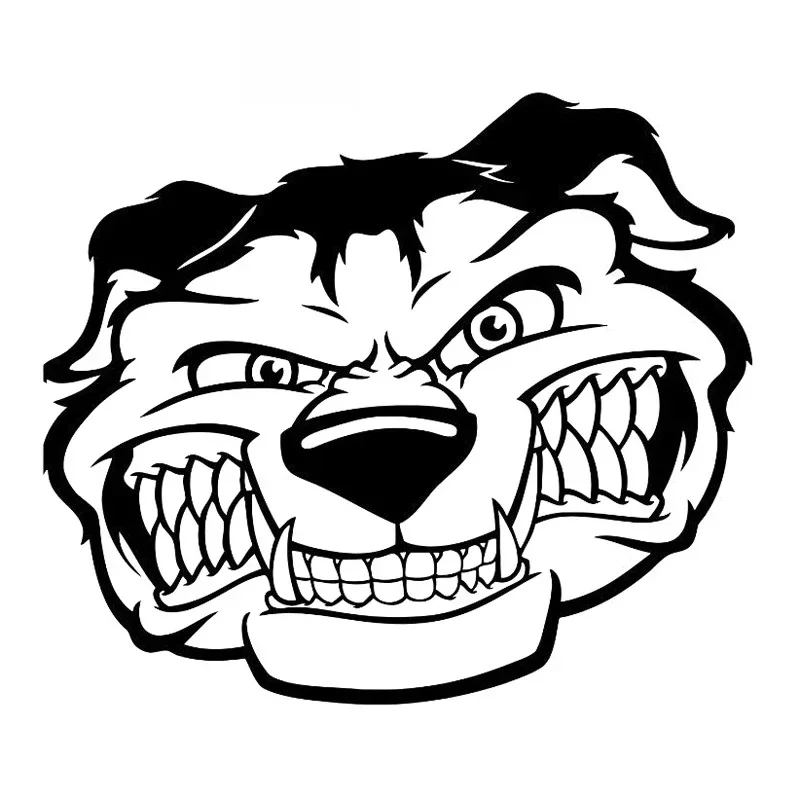

Car Sticker Angry Dog Cartoon Animal PVC Car Decoration Accessories Sticker Creative Waterproof Sunscreen Black/White,16cm*14cm