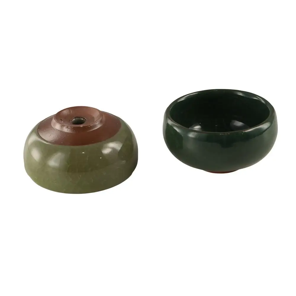 Breathable Ice-Crack Glaze Ceramic Flowerpots Cute Thickened Succulent Flowerpot Perforated Mini Plants Planter Home Decoration