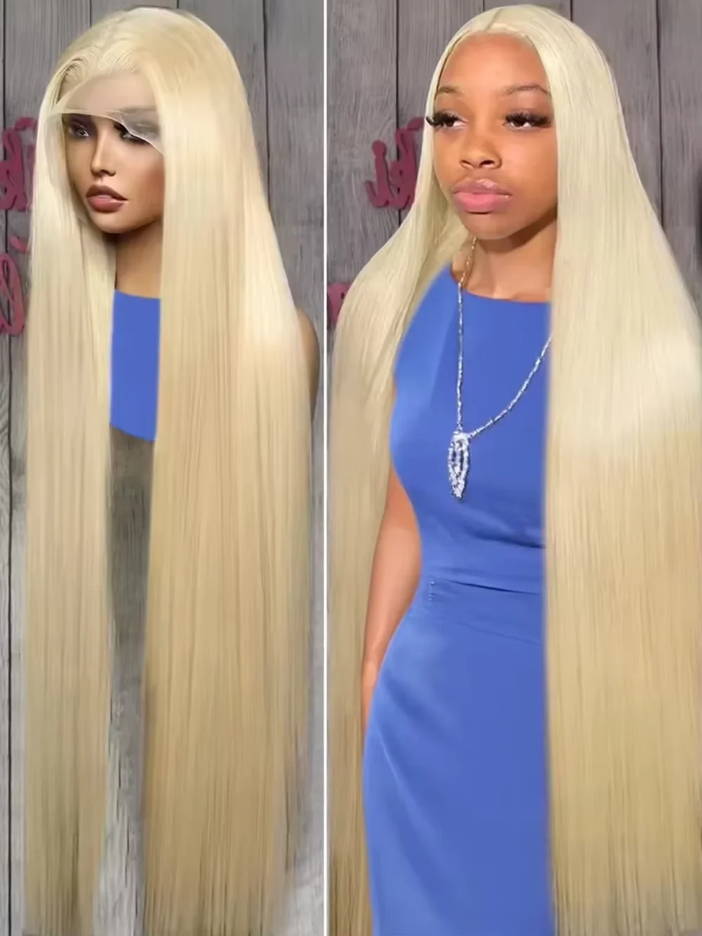 13x4 13x6 HD Transparente Full Lace Frontal Straight Perücken 613 Blonde Echthaarperücke mit Spitze vorne für Frauen 46 Zoll