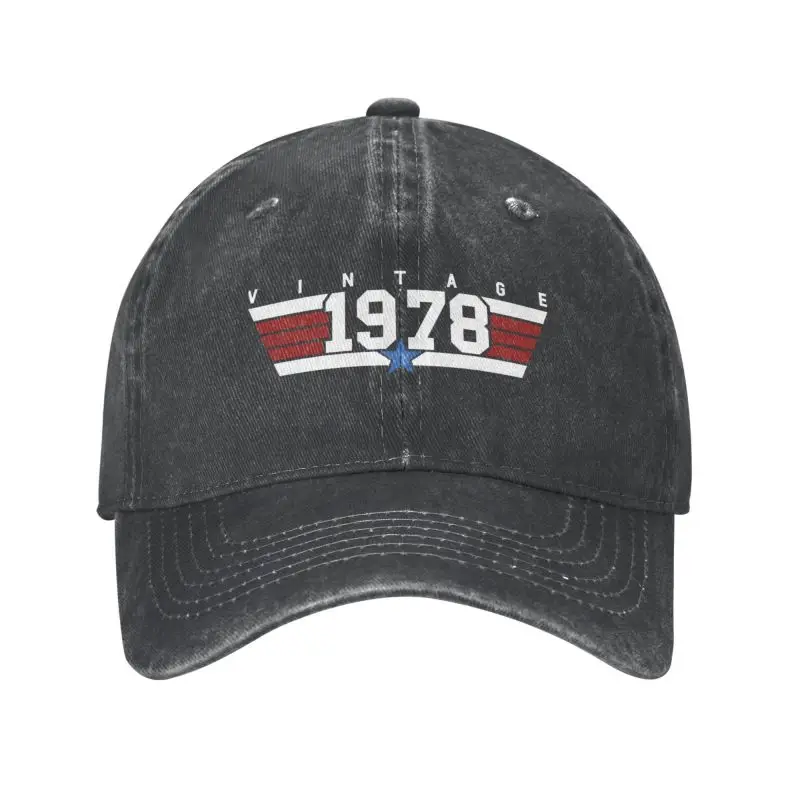 

Custom Classic Cotton Vintage Born In 1978 Birthday Gift Aviator Baseball Cap for Men Women Breathable Dad Hat Sports