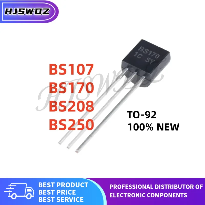 10Pcs/lot 100% New BS107 BS170 BS208 BS250 TO-92 power Triode transistor