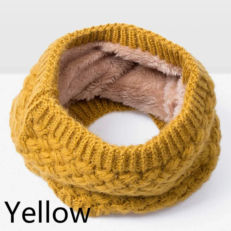 Winter Scarf for Women Children Baby Warm Cotton Brushed Knit Neck Warmer Circle Ski Climbing Scarf Neck Scarves Men