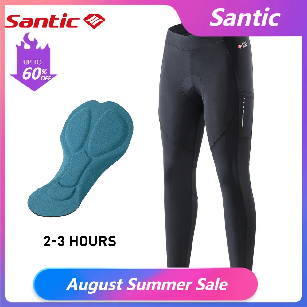 Santic Calça Ciclismo Feminina Legging MTB Reflexiva