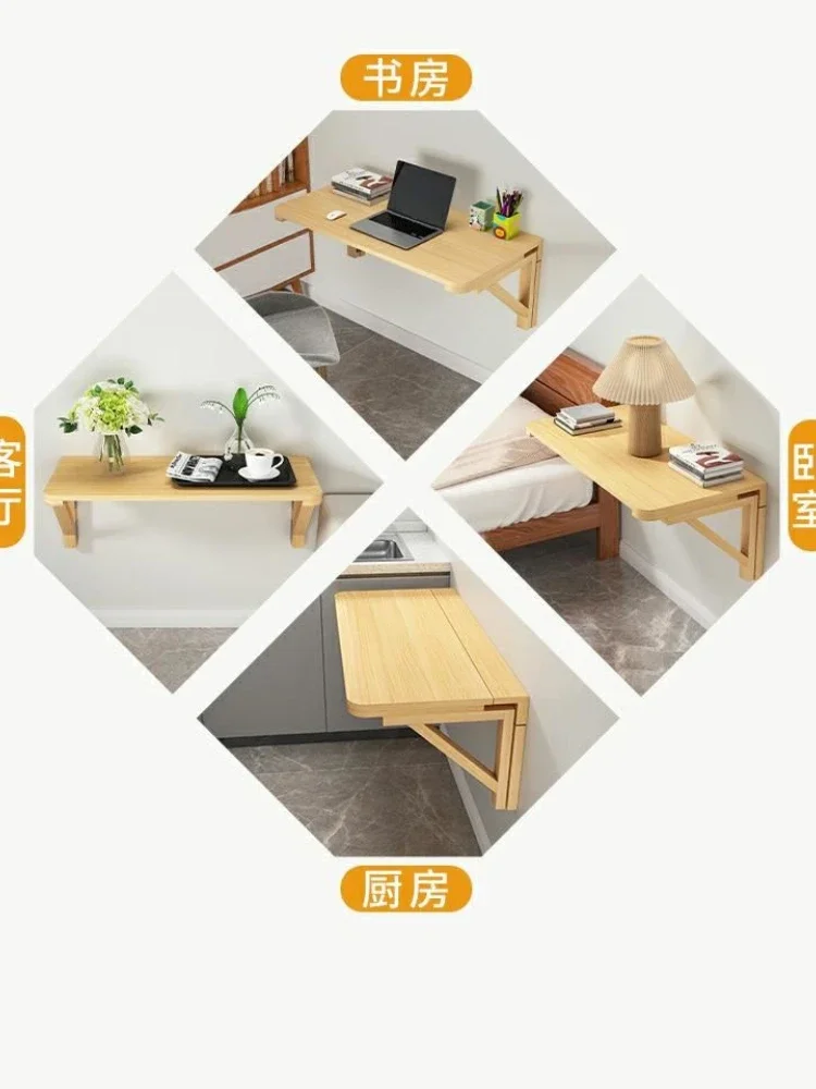 Wall Shelf Punch-Free Foldable Small Square Table Small Apartment Home