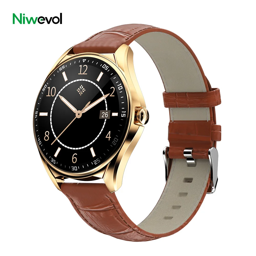Niwevol-reloj inteligente deportivo para hombre, pulsera con Bluetooth, llamadas, reproducción de música, Dial personalizado, control del ritmo cardíaco, para Android e Ios, 2023