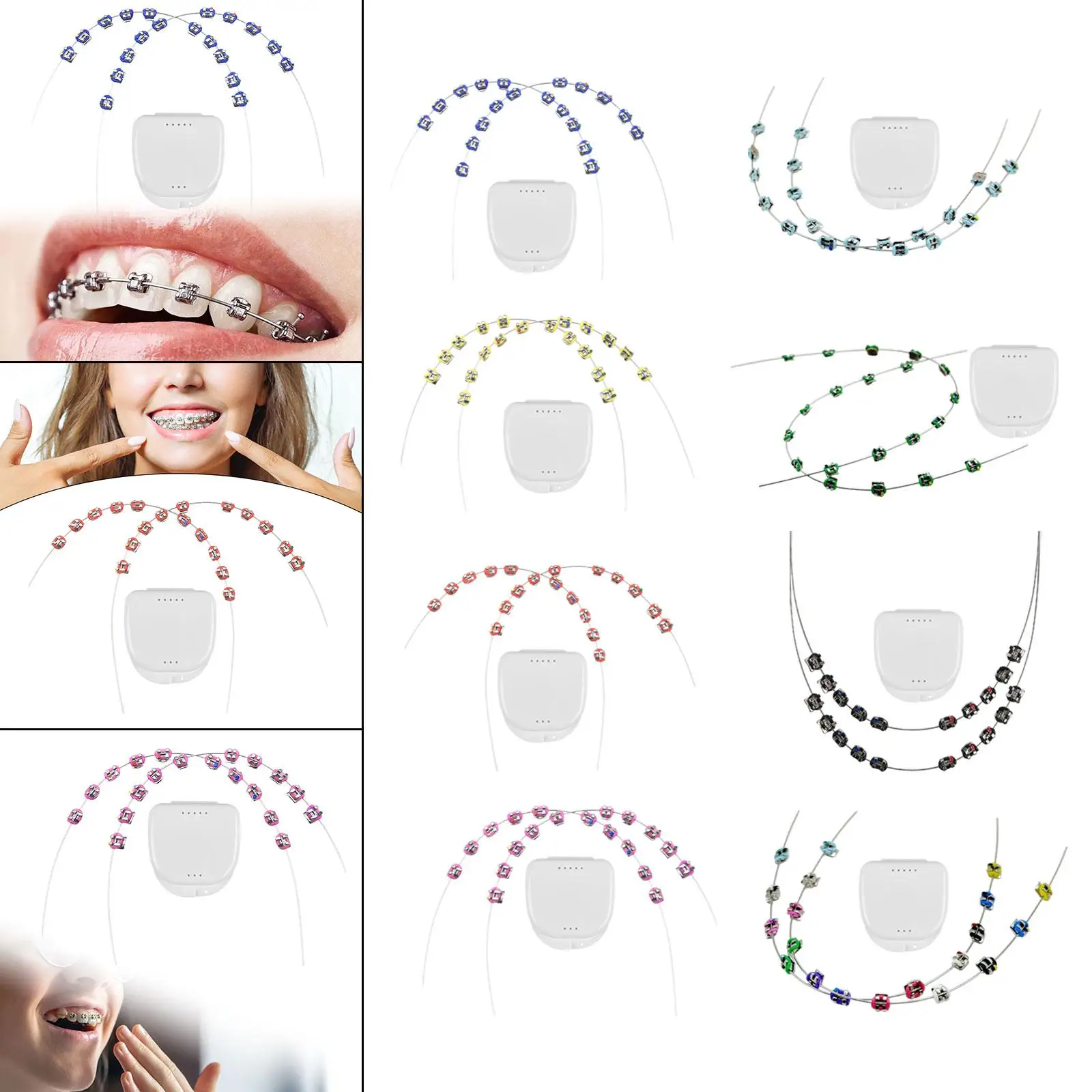 

2Pcs Temporary Tooth Decoration DIY Fashion Brace for Demonstration Teaching