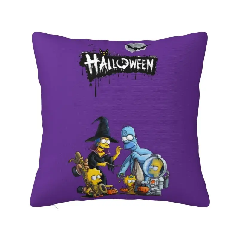 Custom Halloween The Simpsons Pillow Covers Cushion Cover Decoration Salon Square Pillowcase