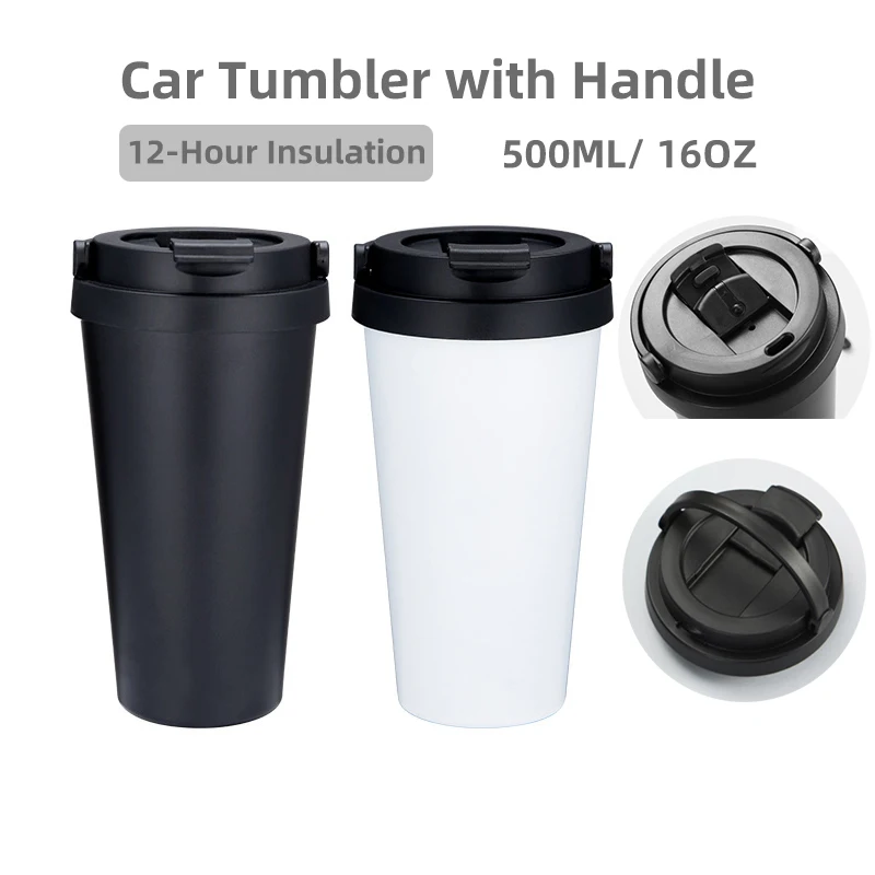 Car Tumbler Cooler Cup Insulated Travel Mug Portable Driving 304 Stainless Steel Coffee Thermal Drink Watch Bottle with Handle