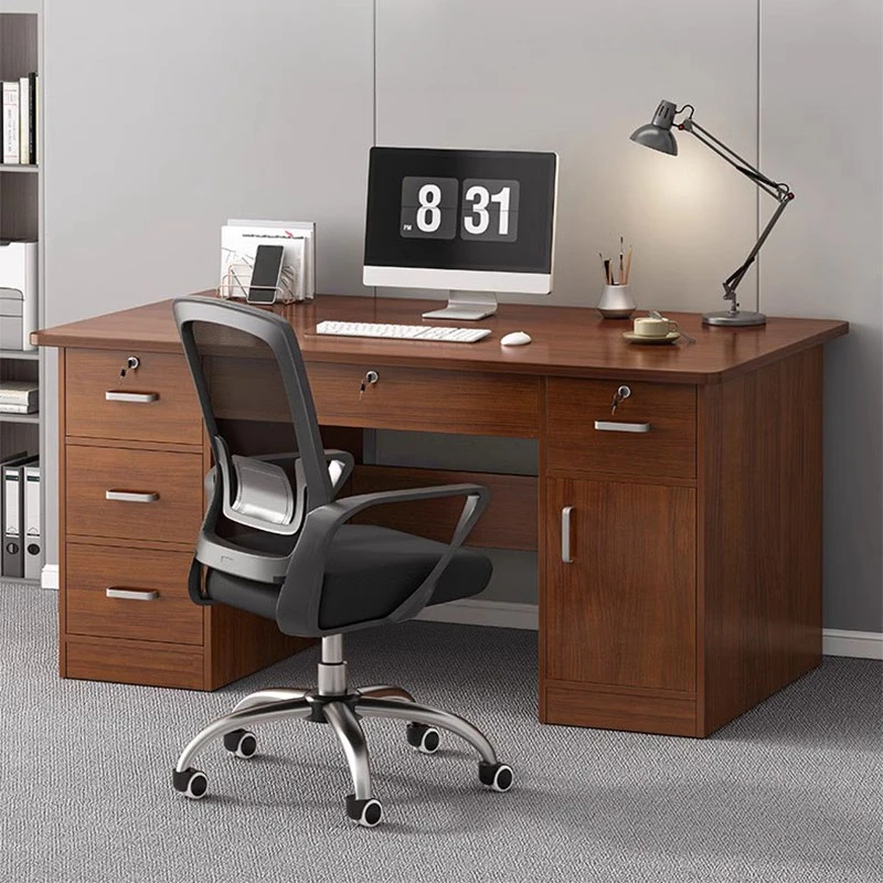 Assemble Simple Modern Office Desk With Drawers Single Computer Desk Table Bedroom Mesa Para Compuatador Office Furniture