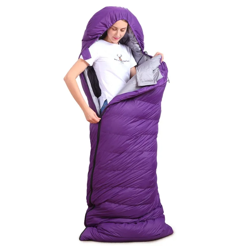 

Ultra-light Duck Down Sleeping Bag Thickened Warm Winter Indoor Lunch Break Sleeping Bag Combinable for Double Use
