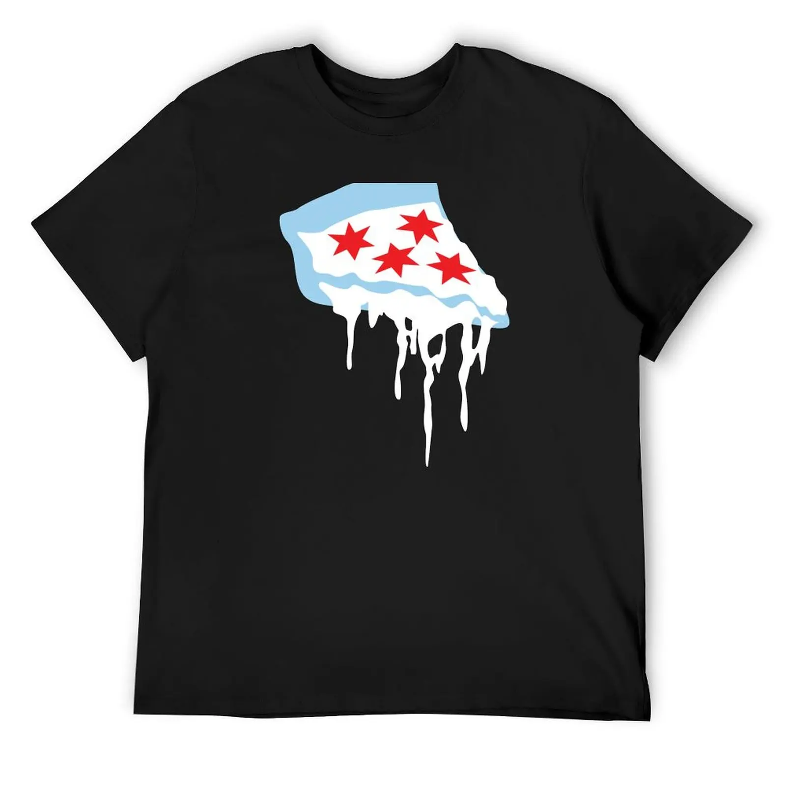 Chicago Deep Dish Pizza T-Shirt hippie clothes anime stuff Blouse plain t shirts men