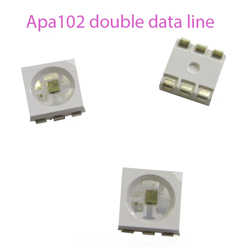 Puce LED RVB numérique à double signal adressable, Puces matérielles APA102, Usine professionnelle, SMD 5050, RVB