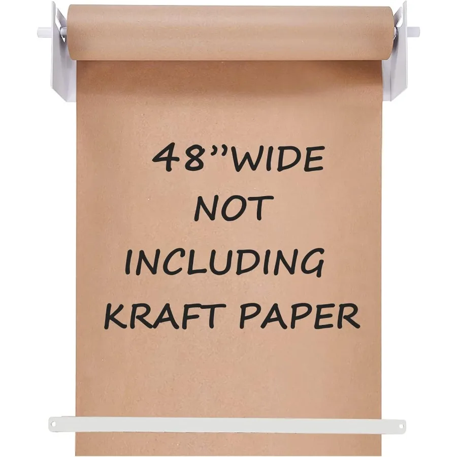 

48-дюймовый держатель для диспенсера для крафт-бумаги, настенное крепление, сверхмощный резак для бумаги, диспенсер для мясной бумаги, список дел, рисование своими руками, заметка