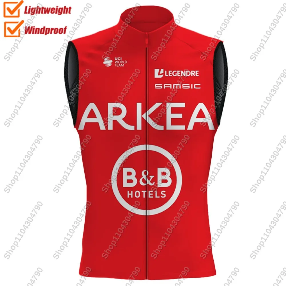 2025 ARKEA B&B HOTELS Team Wind Vest Cycling Vest Windproof Lightweight Race Road Cycling Jersey Sleeveless MTB Maillot Ropa