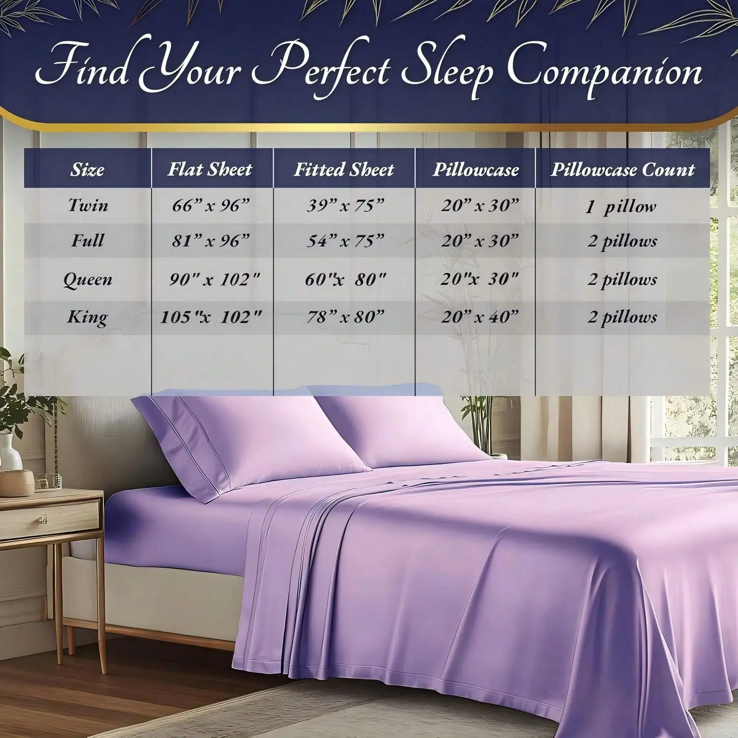 4pcs Bamboo Cooling Bedding - Extra Deep Pocket Breathable And Cooling 200gsm- Suitable For Hot Sleepers And Sweats, Pillowcases, Flat Sheet And Fitted Sheet - A Perfect Gift For Family, Queen And King Sizes - view 5