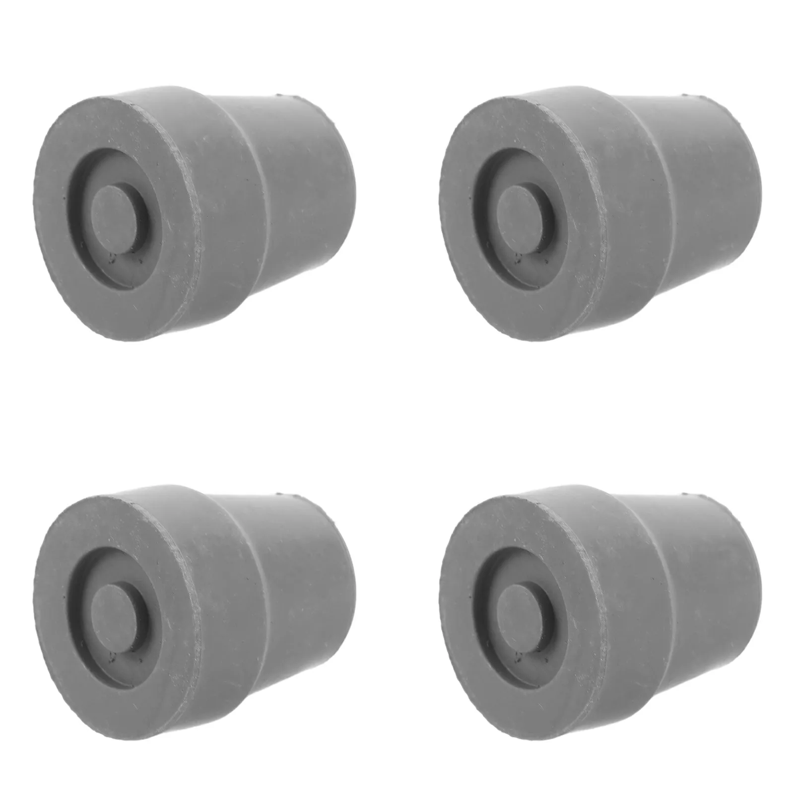 

4Pcs Non-Skid Replacement Quad Cane Tips Rubber Foot Pads for Walking Stick Stability Grey Walking Cane Rubber Feet Replacement