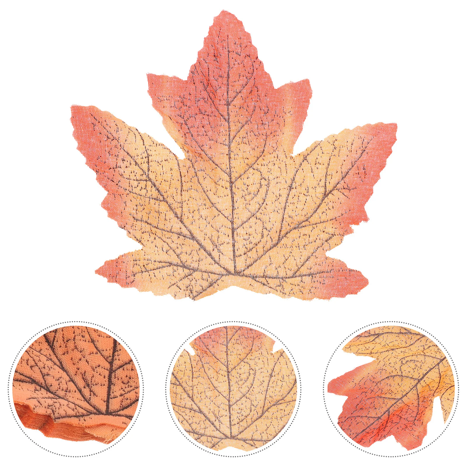

50Pcs Artificial Maple Leaves Silk Cloth Thanksgiving Autumn Party Decoration Fall Leaves Scatter Faux Maple Leaf