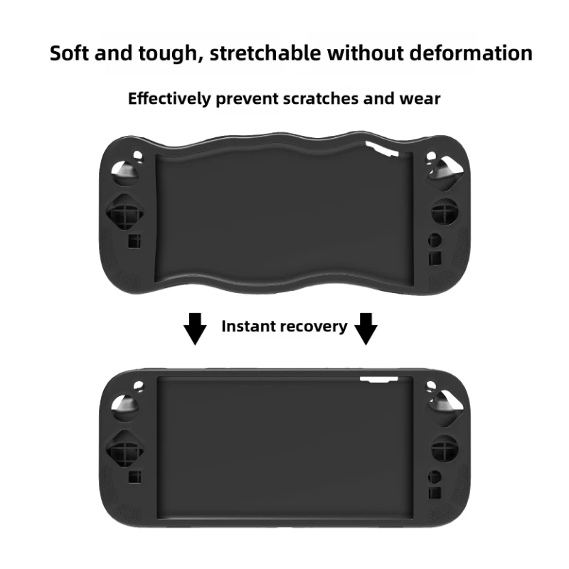 Für Nintendo Switch 2 Konsolenhülle mit Ständer, schützende Silikonhülle, kratzfeste Griffabdeckung für NS-2-Zubehör