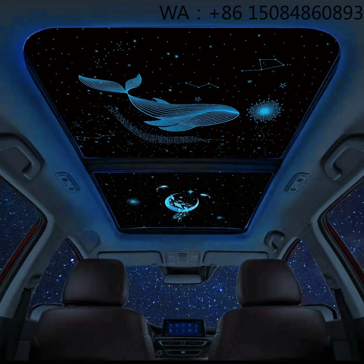 Coloul Illusion Starry Sky Film For Car Panoramic Sunroof Canopy Half Window Auto Ceiling Full Star Roof Decor Sticker