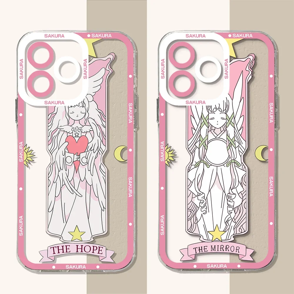 Cardcaptor Sakura Magic Circle Phone Case For iPhone 15 14 13 12 11 Pro Max X XR XS 7 8 SE Plus Soft Silicone Transparent Cover